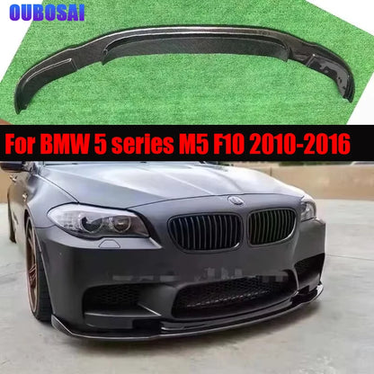 For BMW 5 Series M5 F10 2010-2016 Carbon Fiber Front Bumper Lip