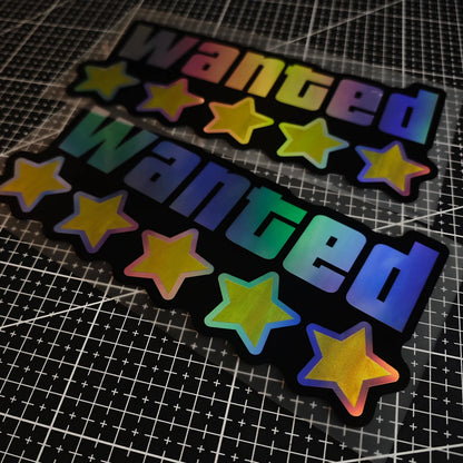 Piece Limited Edition Laser 5-star Wanted Window Bumper Sticker