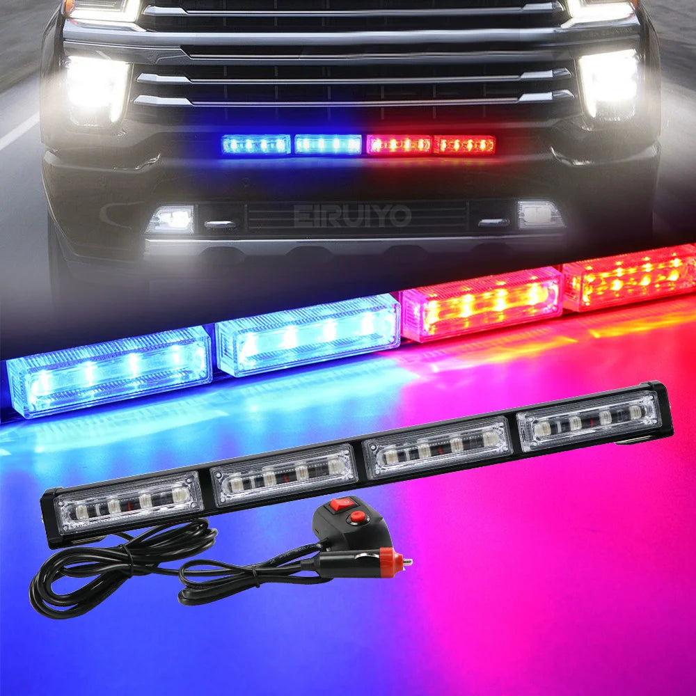 For Auto Emergency Grill Warning Lamp Strobe Windshield Bar