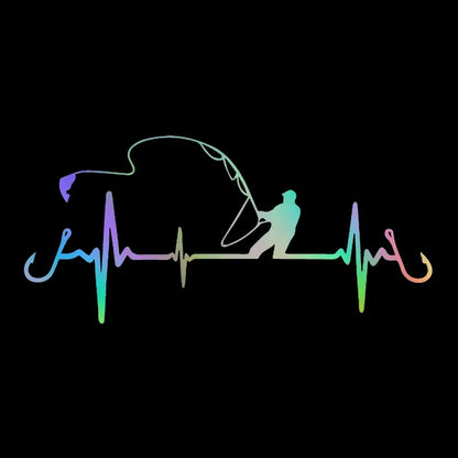 16CM Heart Fishing Anti Stickers On Decals Cute Exterior