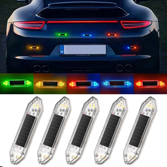 Solar Power Warning Motorcycles Flashlight Indicator in-night