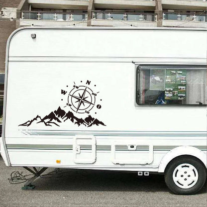 Compass Sticker SUV off-road Rv Camper Reflective Mountain Decals