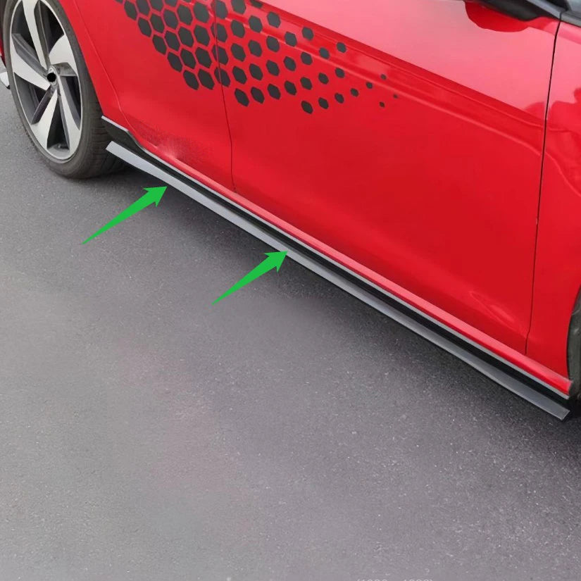 For VW Golf Gti R MK7 Gloss Black Tcr Skirt Extension mk7.5 4DR