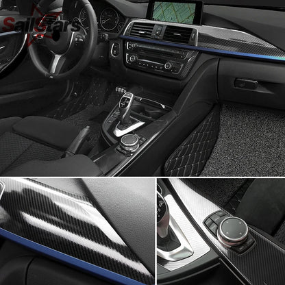 6D Carbon Fiber Glossy Vinyl Wrap Film self-adhesive Black