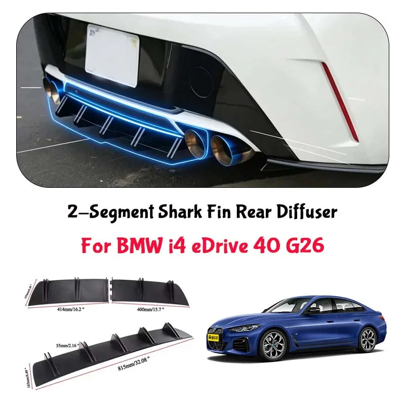 For BMW I4 Edrive 40 G26 Shark Fin Rear Diffuser Split Chassis