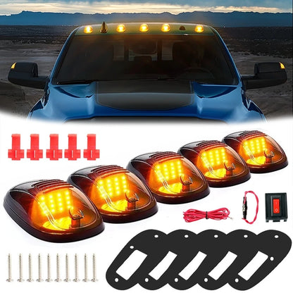 5PCS Set Roof Cab Marker Clearance Dome Running Kit