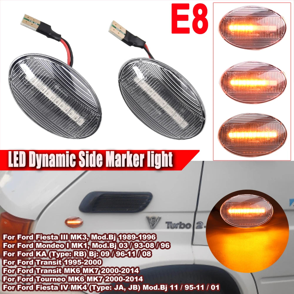 For Ford Fiesta Iii Iv MK3 Sequential Dynamic Turn Signal Side