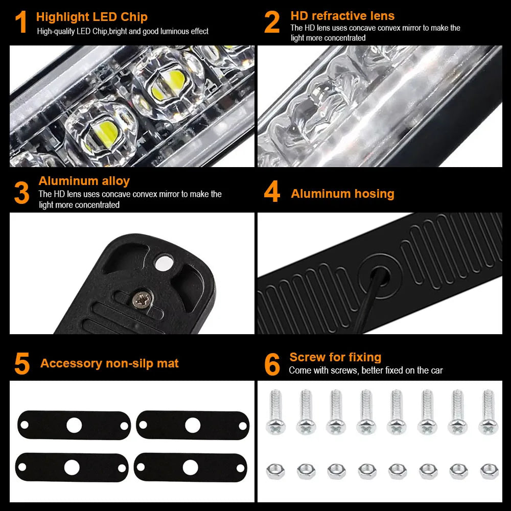 Grill Strobe Red Blue Yellow Emergency Lamps Safety Warning