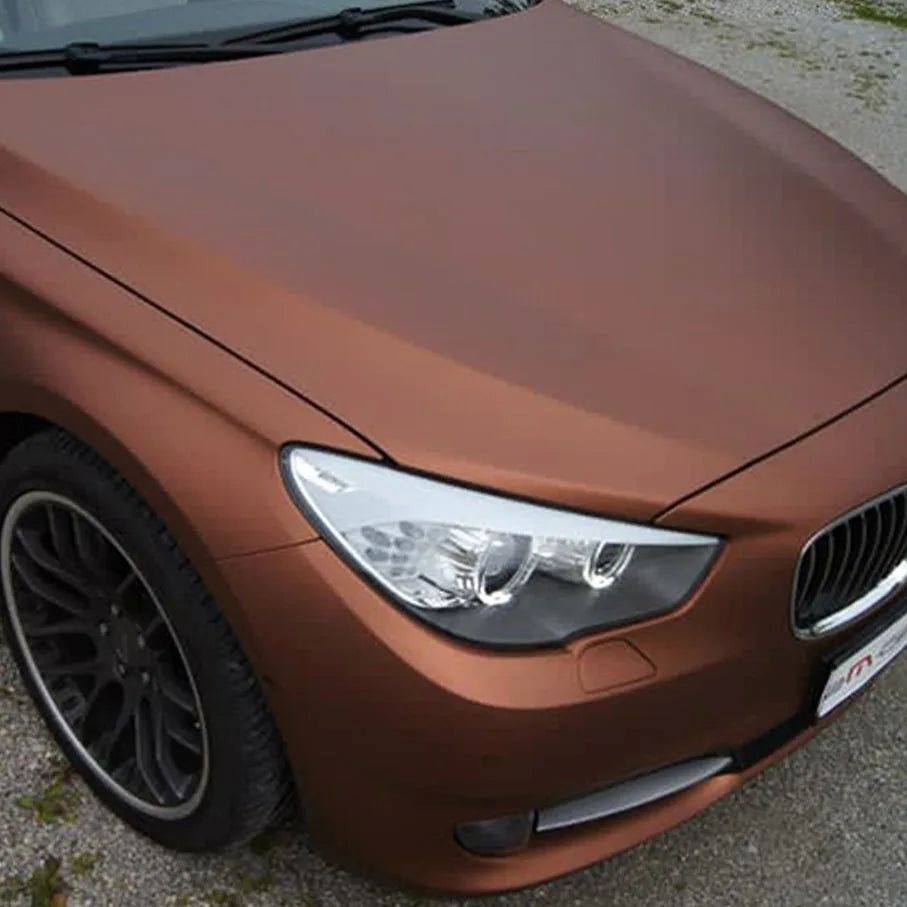 50CM 152CM Coffee Chrome Matte Metallic Bronze Vinyl Wrap