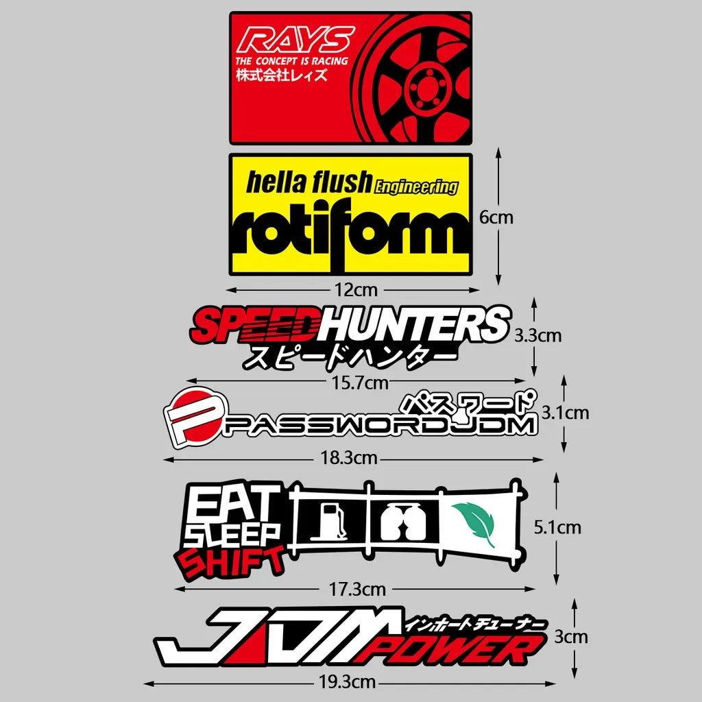 Rays Speed Hunter Jdm Reflective Waterproof Vinyl Decal Body