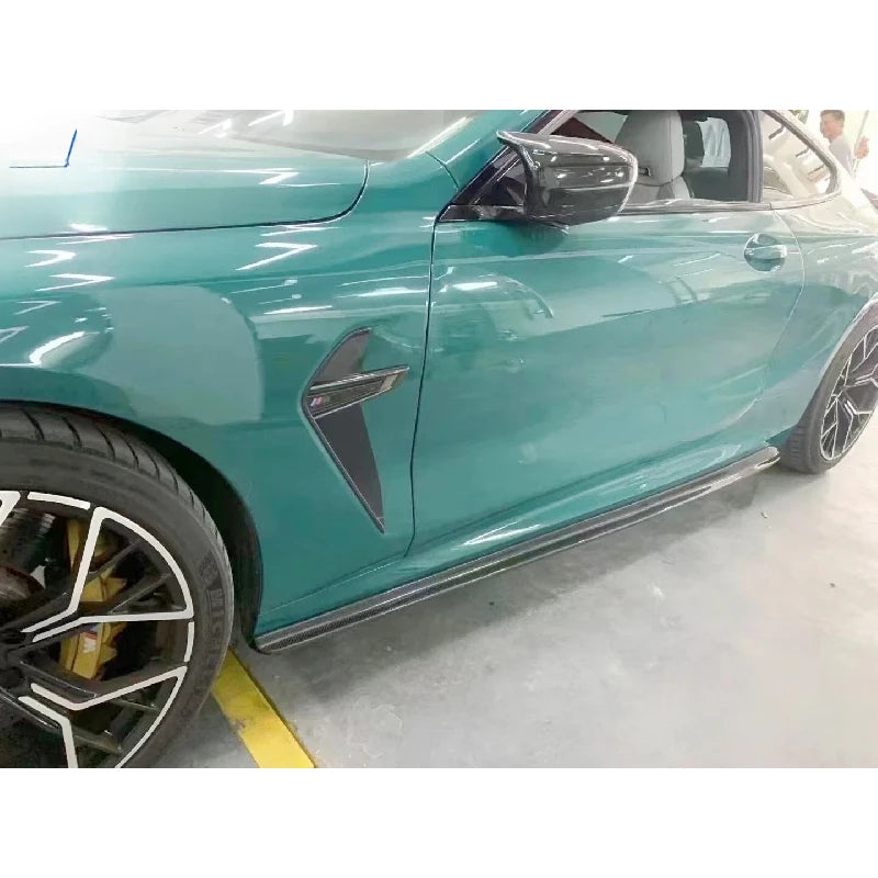 For Performance Coupe Carbon Fiber Side Skirt Bumper Lip Kit