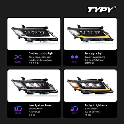 For Toyota Us Camry Headlights 2007-2011 Upgrade Modified Drl