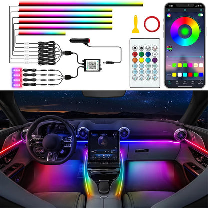 Acrylic Interior Strip Music Sync Dynamic Rainbow Dream Color