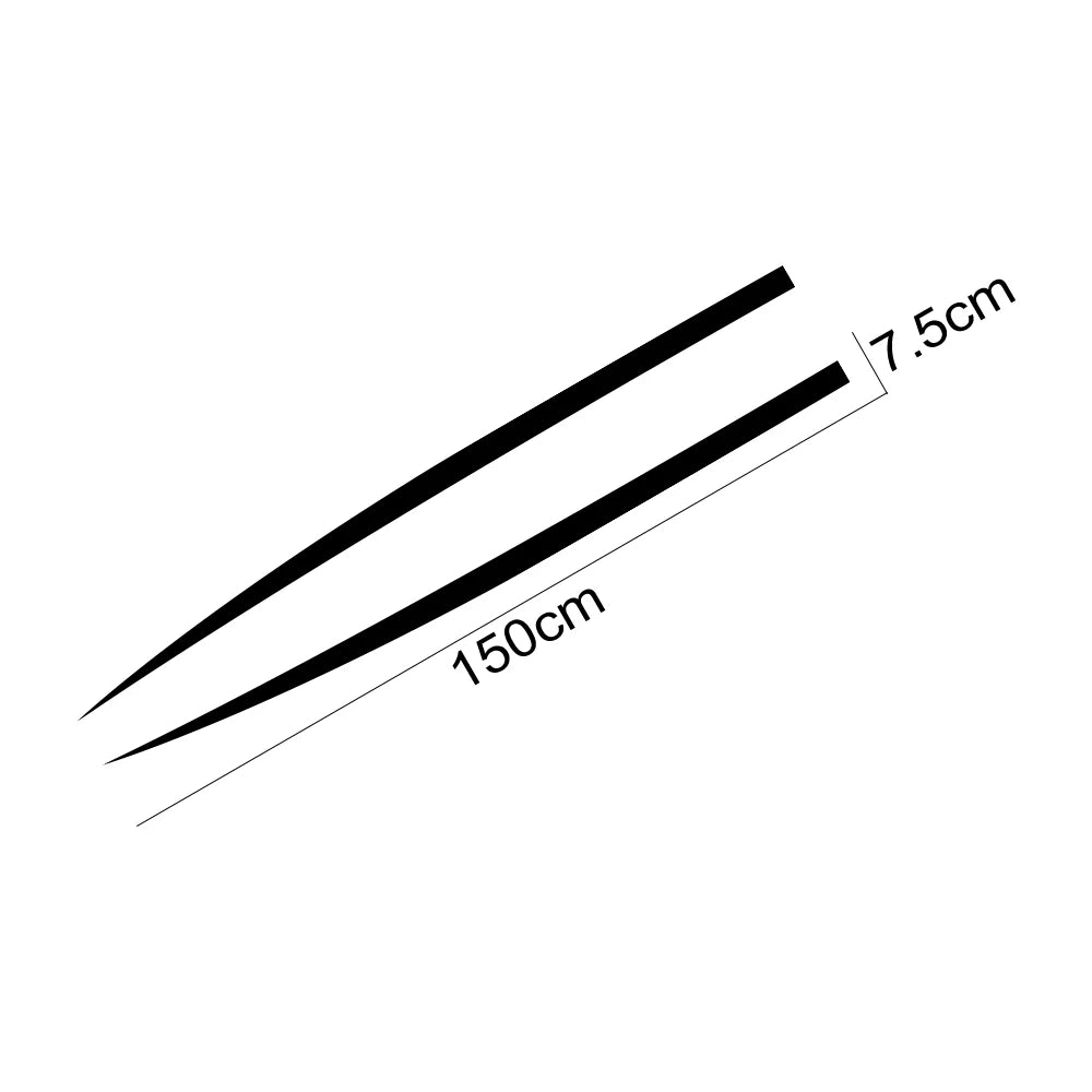 For Ford Mustang 2015 2016 2PCS Set Long Hood Stickers Decals