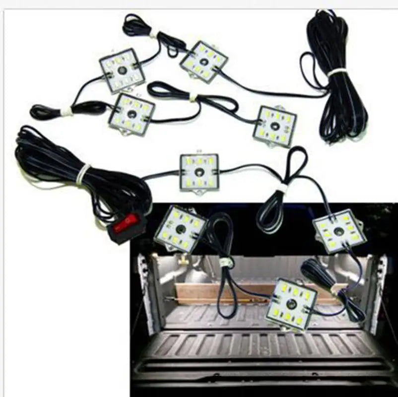 For Toyota Chevy Dodge Pickup GMC 8PCS Pickup Truck Lighting Kit