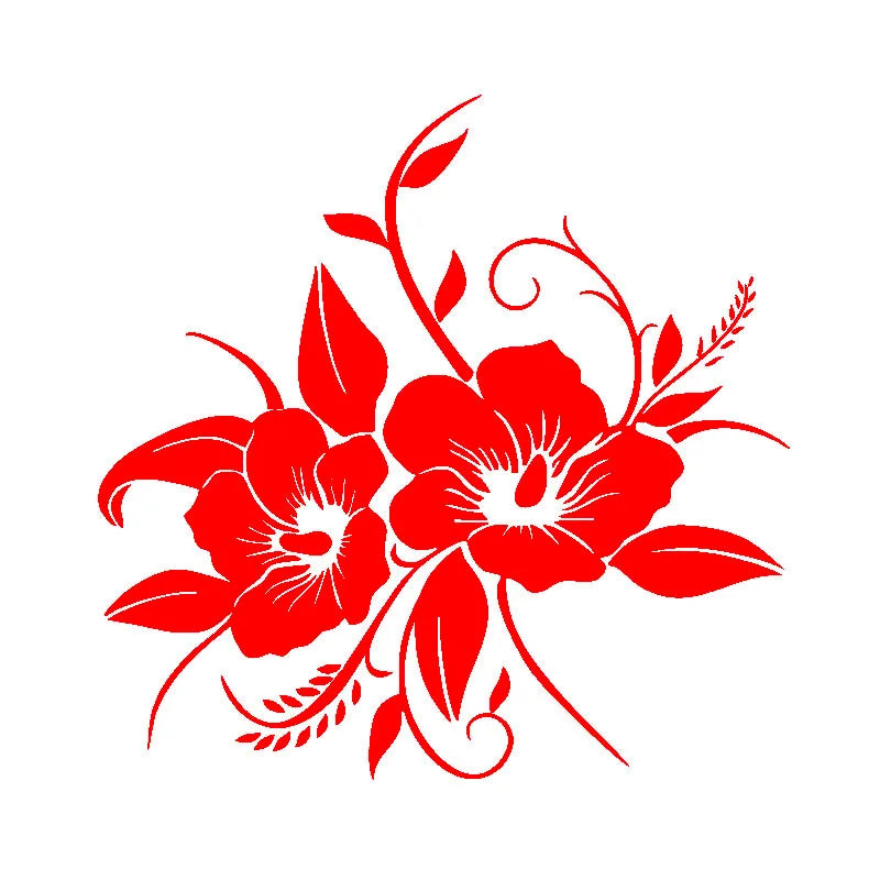 Tender Beautiful In Full Bloom Flower Design Sticker Automobiles