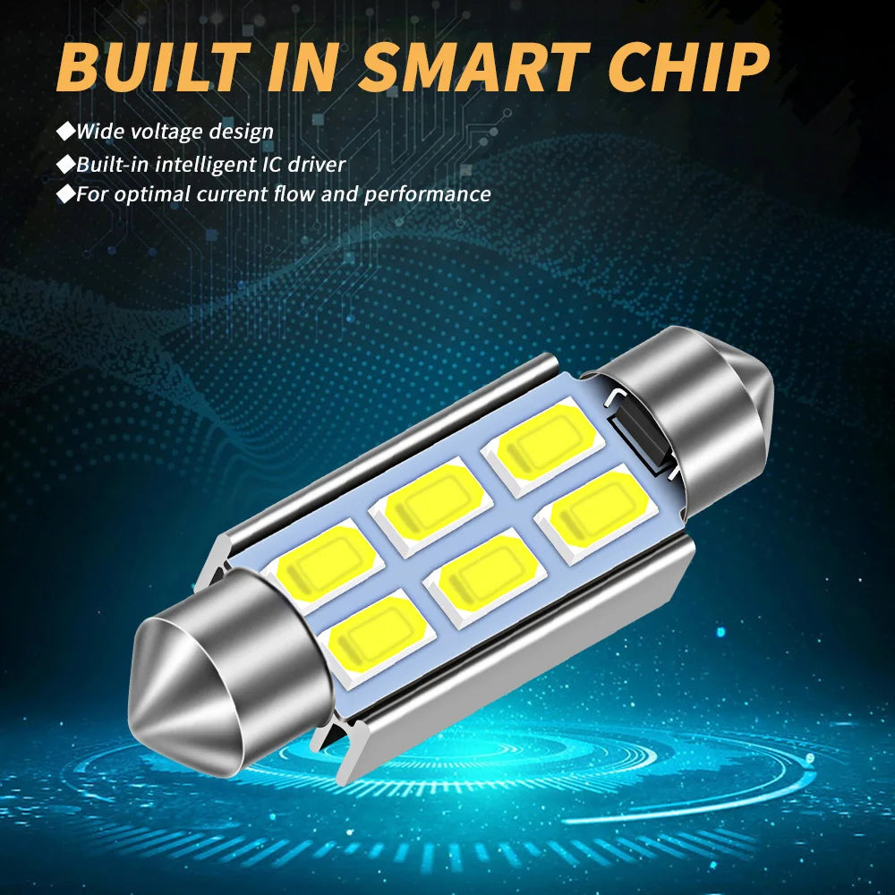4PCS C5W Bulb Canbus Festoon C10W Dome Reading Interior