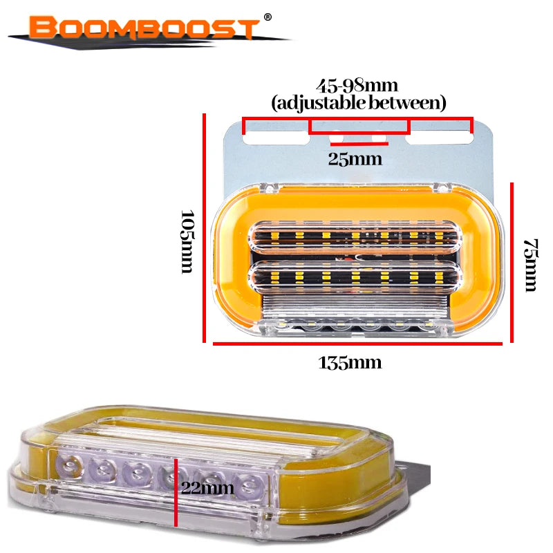 24V IP67 Waterproof Flowing Ground Side Super Bright Truck