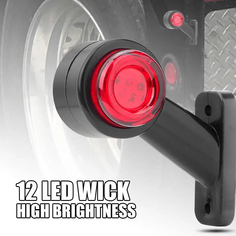 For Trailer Tractor Rv Truck Dual Face Side Marker Parking White