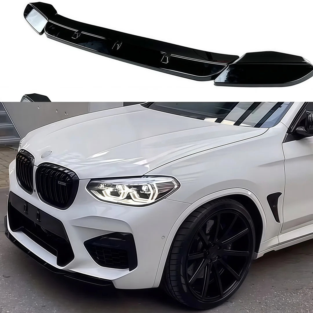 For BMW X3M X4M F97 F98 Gloss Black Carbon Fiber Look Front