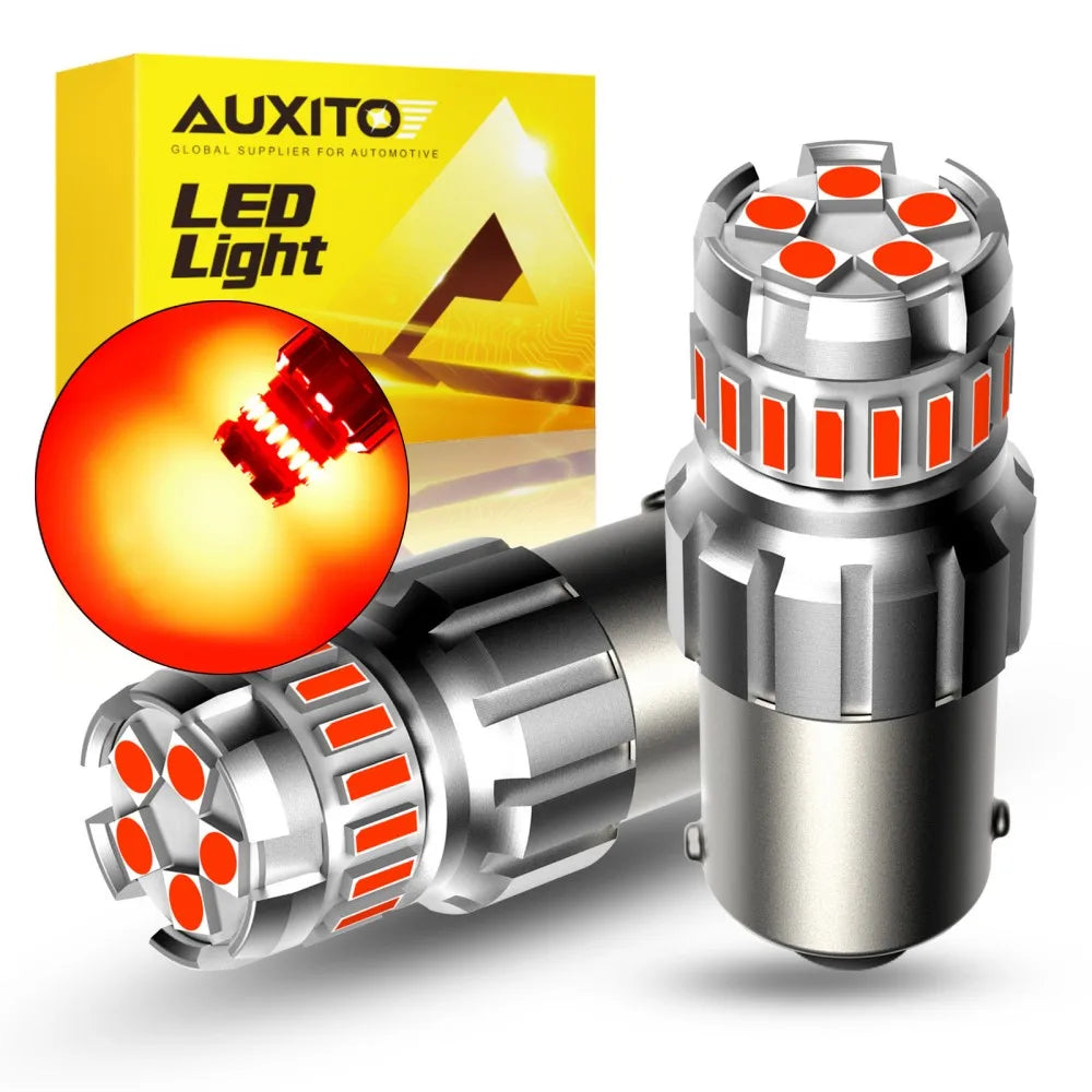 Auxito 2PCS 1156 ba15s P21W Red Bulbs 1157 bay15d