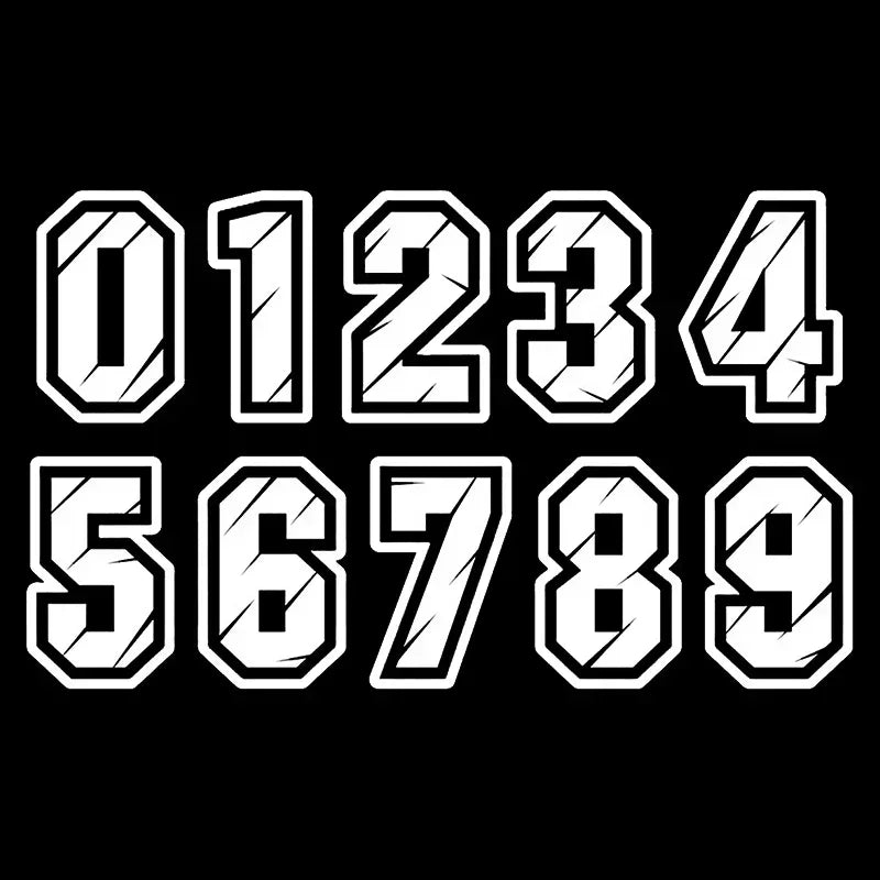 Sticker No Background Figures Racing Number Helmet Vinyl Decals