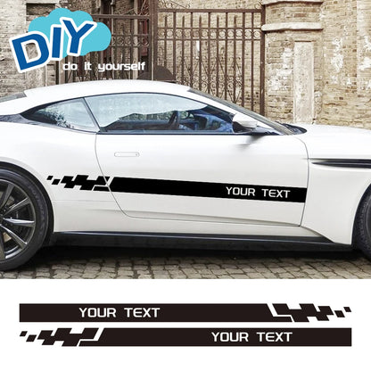 Sticker Racing Sport Custom Text Decor Decal Vinyl Customized