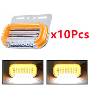 10PCS Trailer Clearance 24V Marker Trucks Lighting Van Side