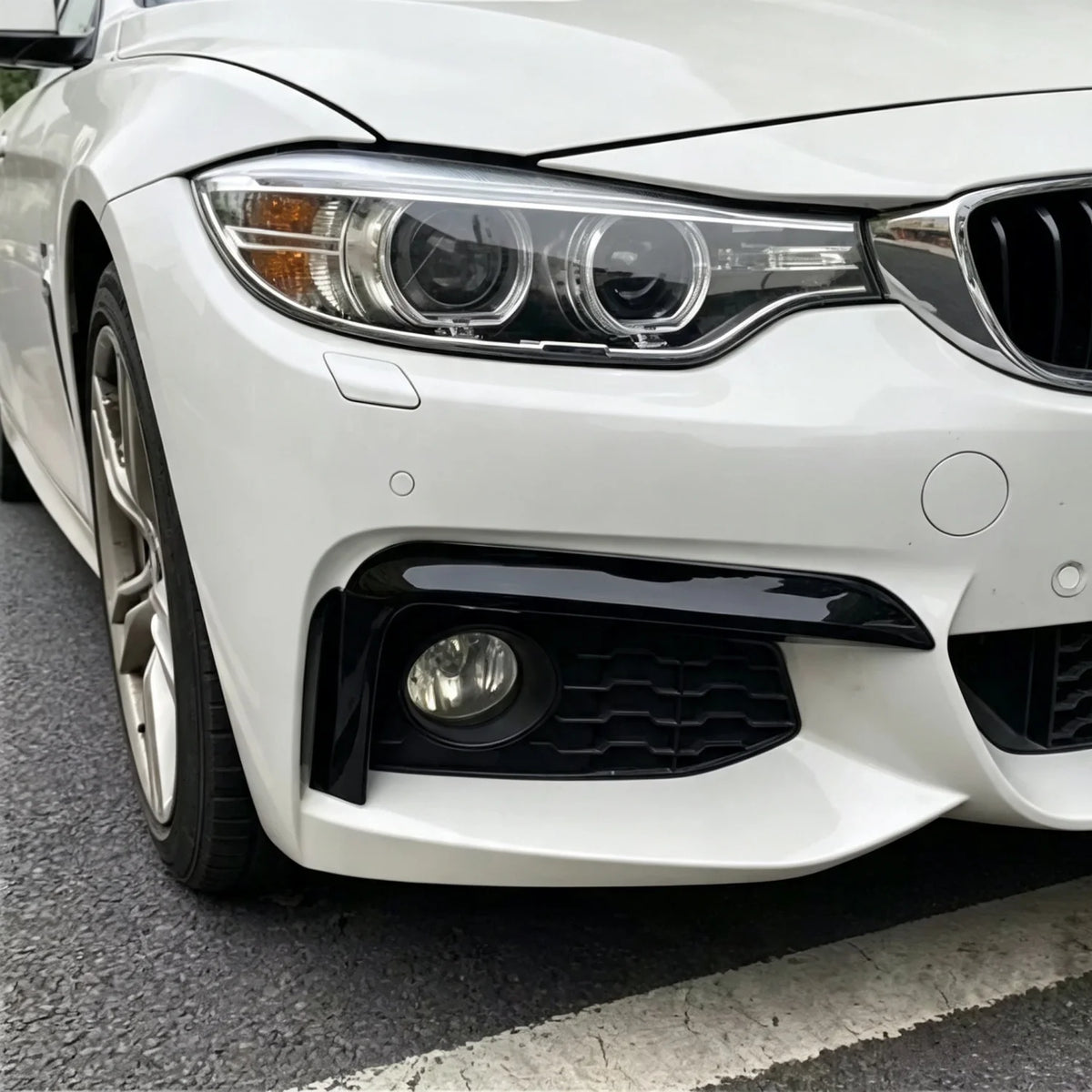 For BMW 4 Series F32 F33 Front Bumper Upper Trims Splitters Kit