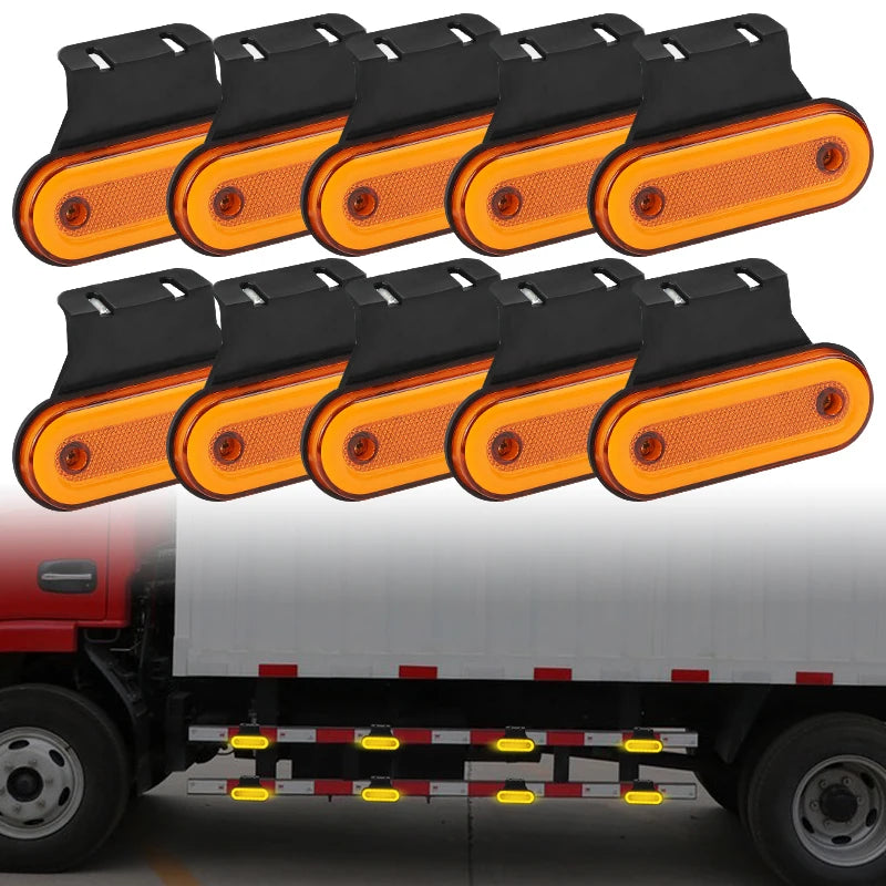 10PCS Side Marker Reflector Indicator Warning Clearance Signal