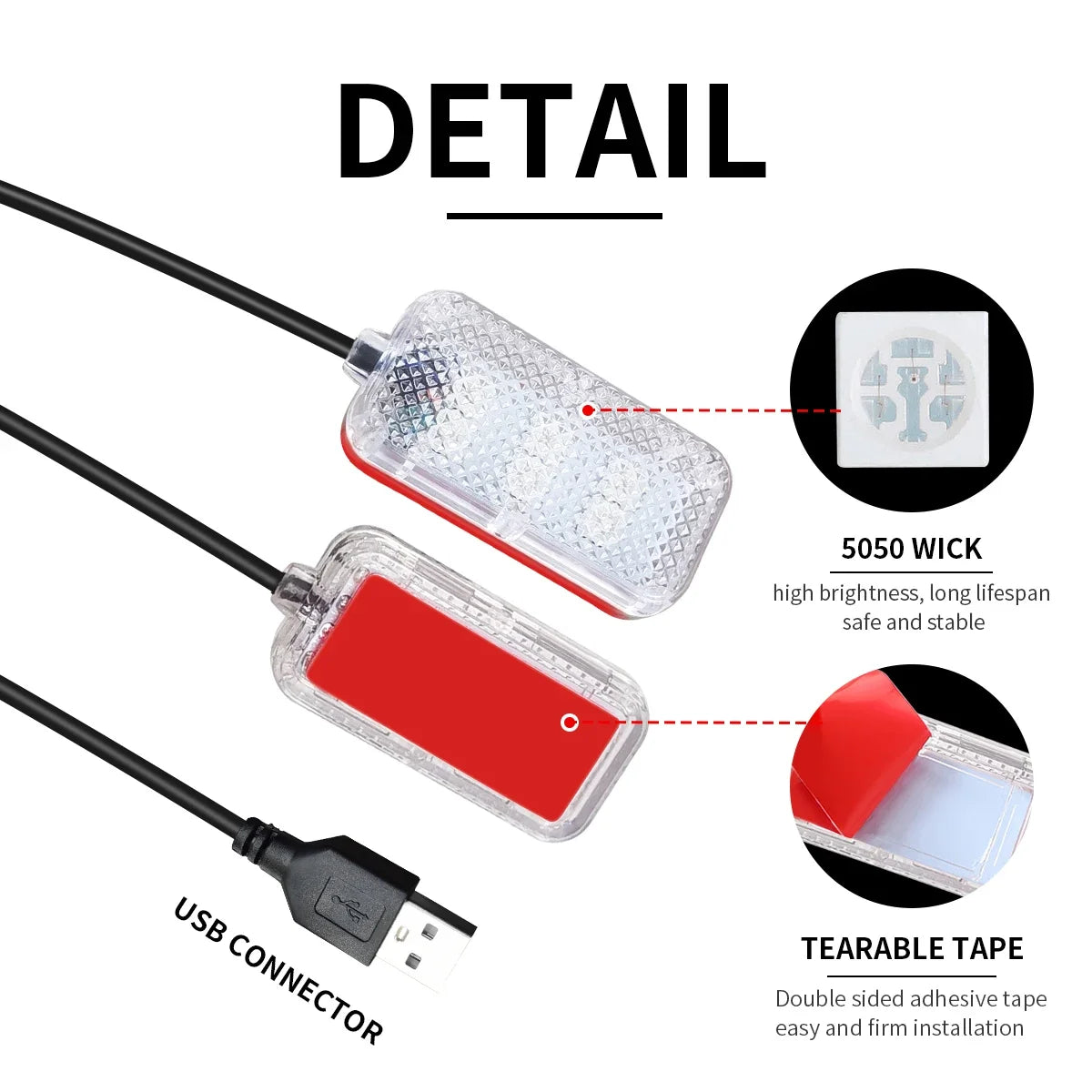 Foot Interior Ambient USB Atmosphere Lamps