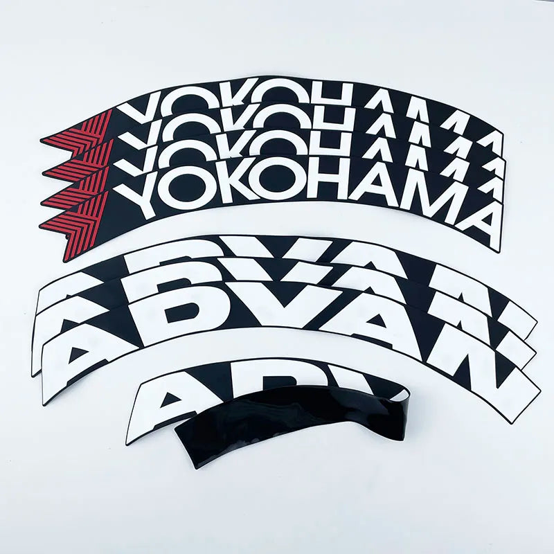 Rubber Letters Tire Sticker Wheel Fit 3D Logo Motorcycle