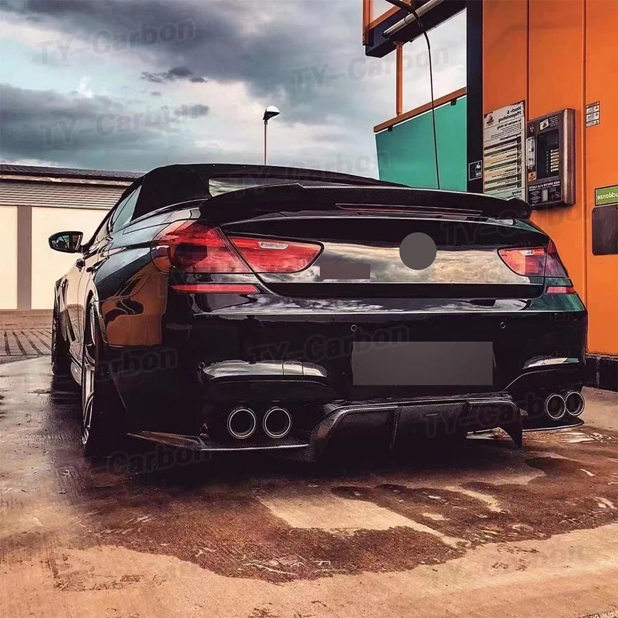 For BMW 6 Series F06 F12 Rear Bumper Diffuser Lip Spoiler Real