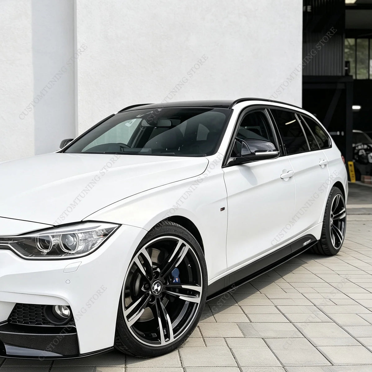 For BMW F30 F31 318I 320I Gloss Black Max Side Skirts Extension