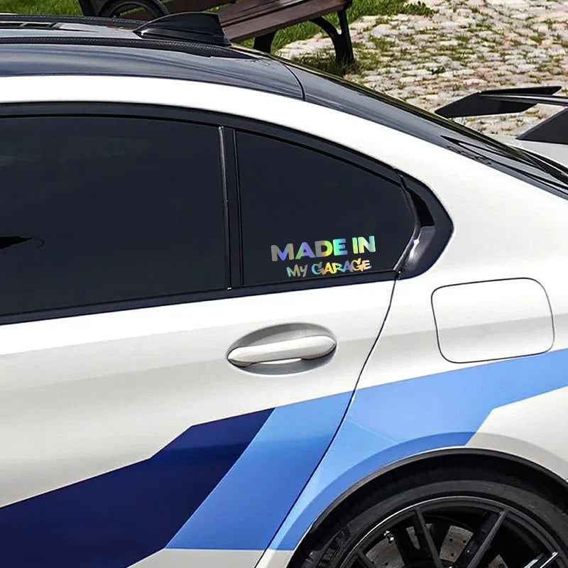 Made In My Garage Funny Stickers Decal Motorcycle Body