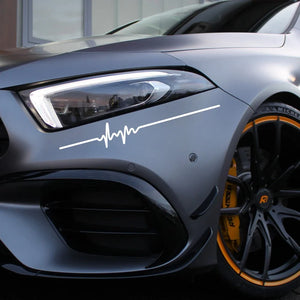 Graphics Ecg Heartbeat Strip Stickers Body Windows Hood Bumper