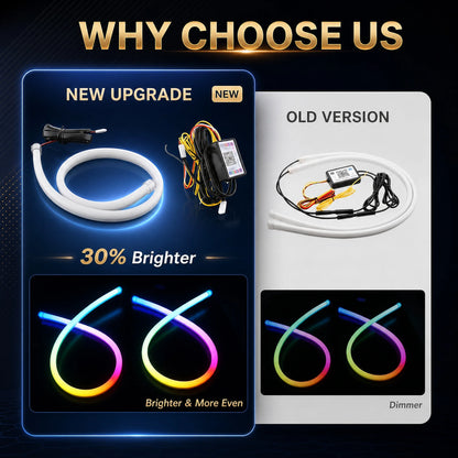 30CM RGB Headlight Strip APP Control Dreamcolor Drl Tube