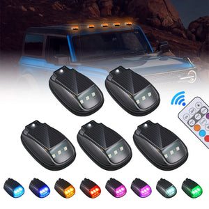 Wireless Roof Security Warning 5IN1 Solar RGB Strobe