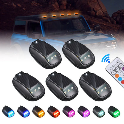 Wireless Roof Security Warning 5IN1 Solar RGB Strobe