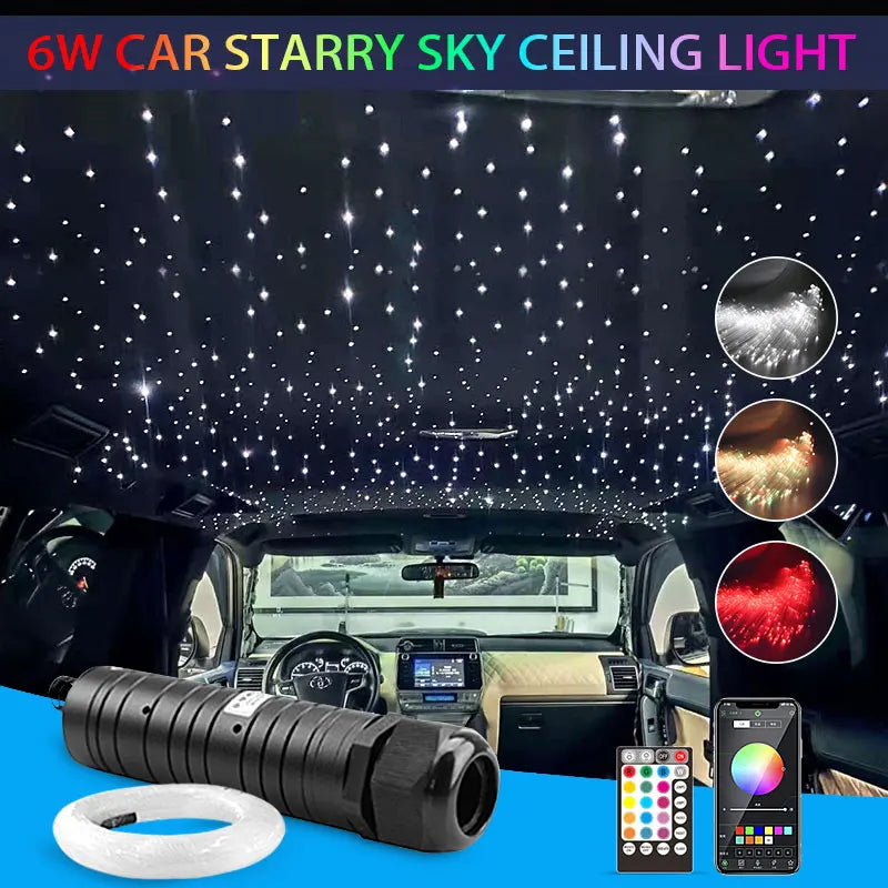 6W Starry Sky Interior Roof Star Ceiling Fiber Optic