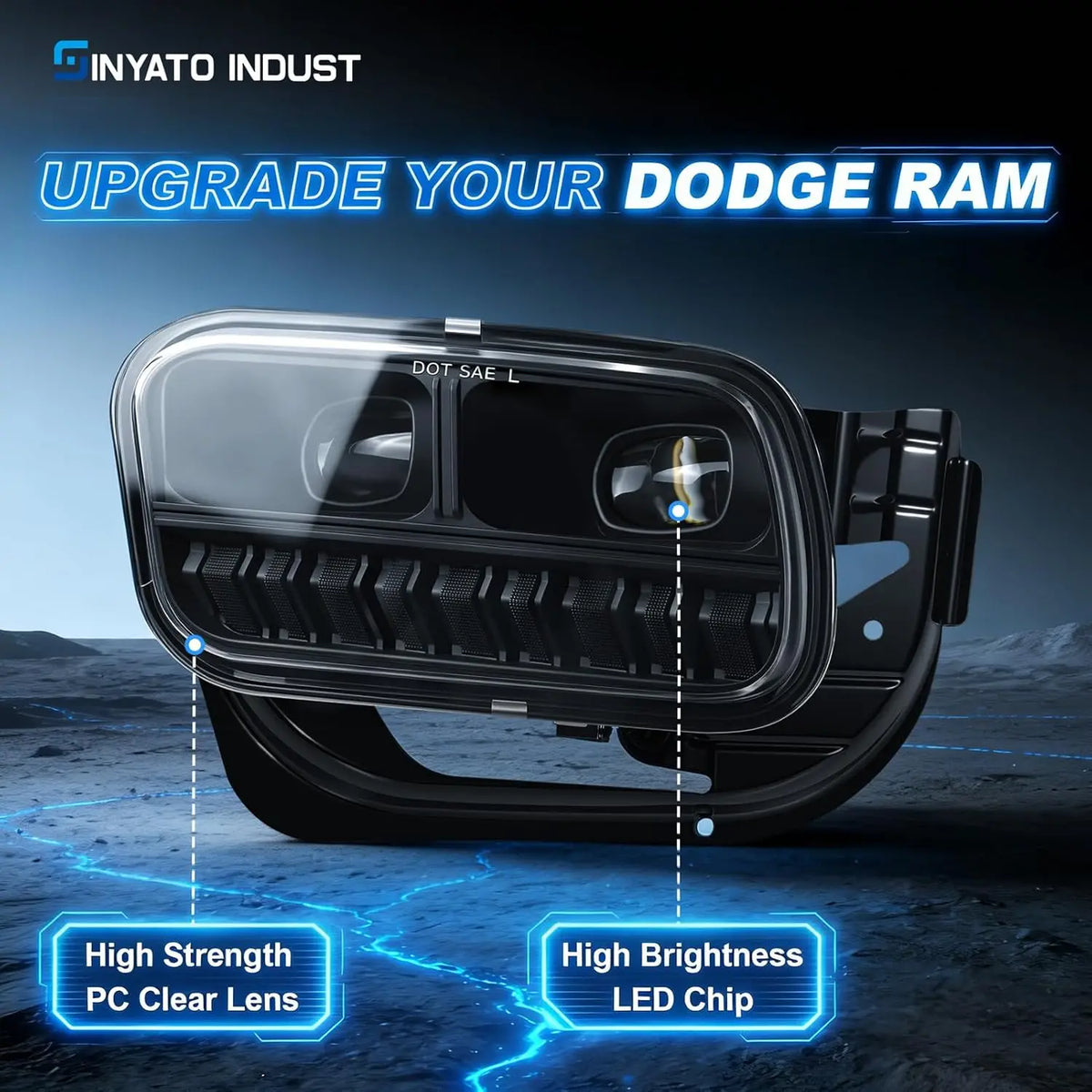 For 2009-2012 Dodge Ram 1500 & Fog 2010-2018 Dodge Ram 2500