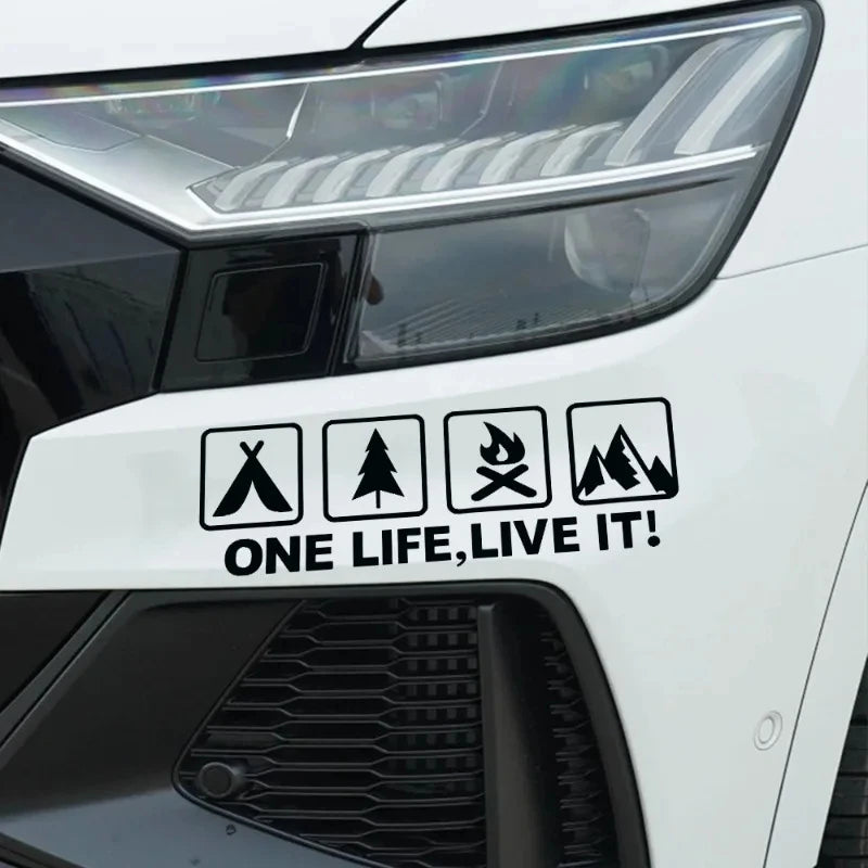 For Vehicle Auto Window Tail Body One Life Live It Camping