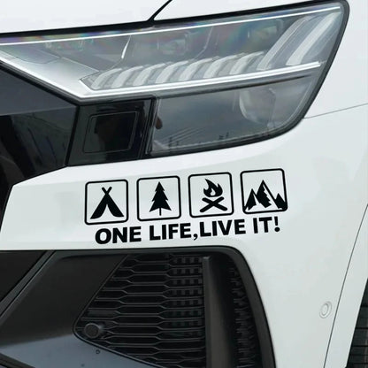 For Vehicle Auto Window Tail Body One Life Live It Camping