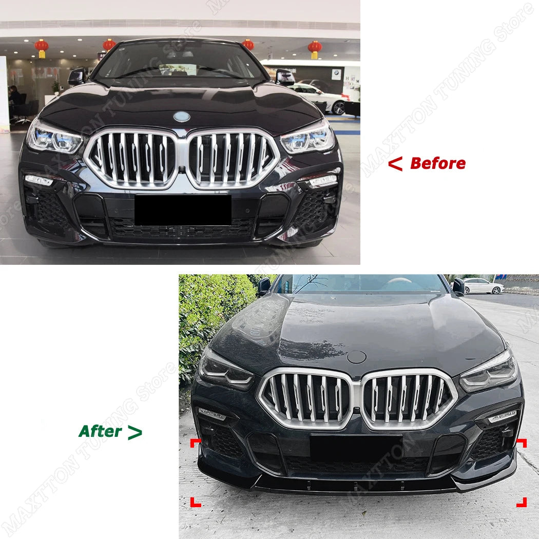 For BMW X6 G06 M-Sport 2019-2022 Front Bumper Splitter Lip