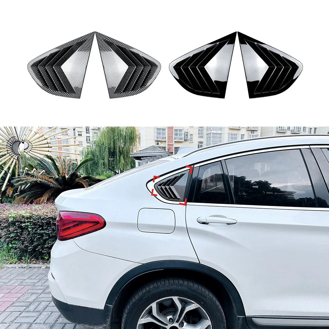 For BMW X4 F26 2014-2018 Rear Fit Window Side Louver Shutter