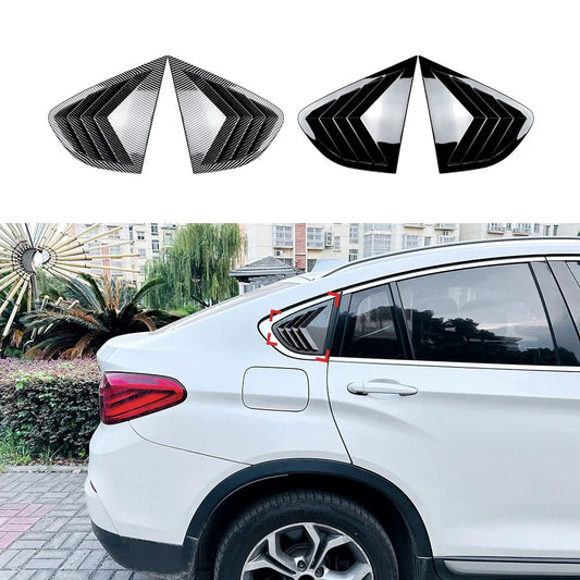 For BMW X4 F26 2014-2018 Rear Fit Window Side Louver Shutter