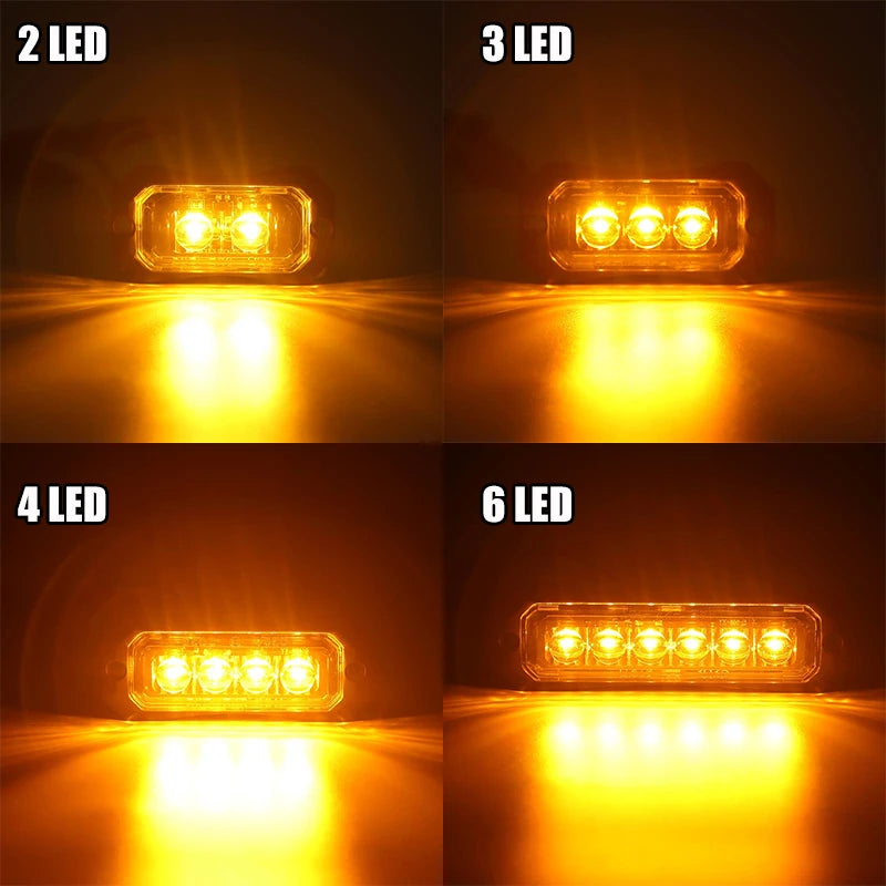 Strobe Side Marker Warning Grille Flashing MINI Bar Truck