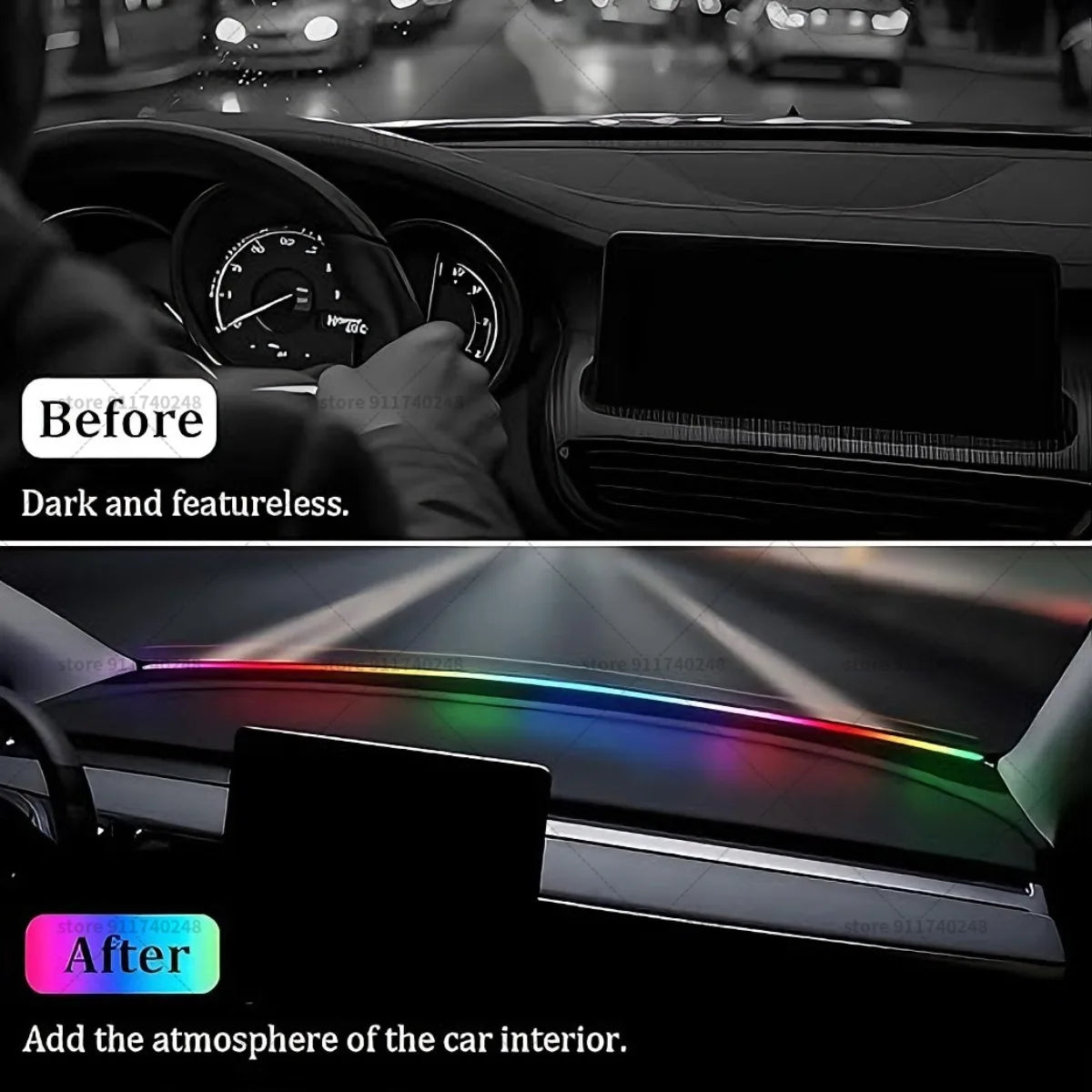 For Audi A5 Front Window Ambient Elevate Night Driving Atmosphere