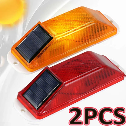 2PCS Warning Strobe Solar Chip Control Bridge Night Driving