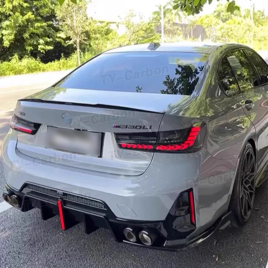For BMW 3 Serise G20 G28 Bright Black Vten Rear Diffuser Bumper